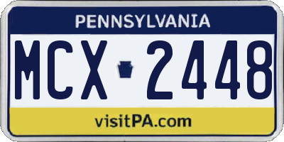 PA license plate MCX2448