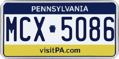 PA license plate MCX5086