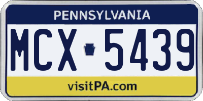 PA license plate MCX5439