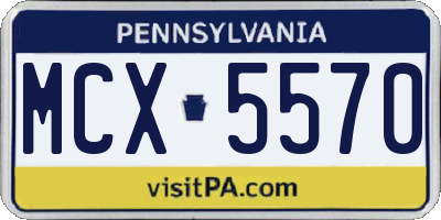 PA license plate MCX5570