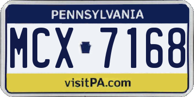 PA license plate MCX7168