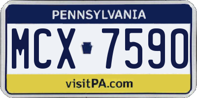 PA license plate MCX7590