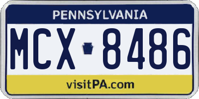 PA license plate MCX8486
