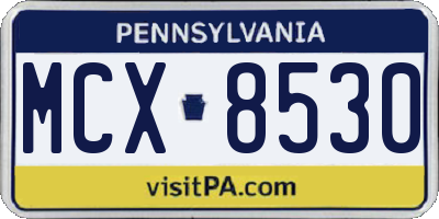 PA license plate MCX8530