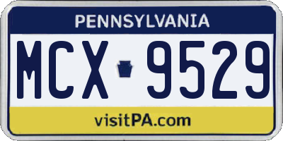 PA license plate MCX9529