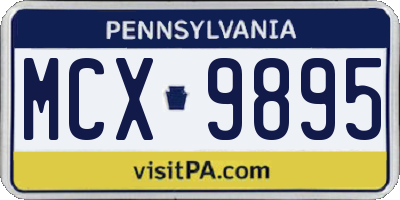 PA license plate MCX9895