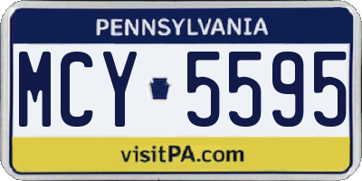 PA license plate MCY5595