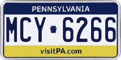 PA license plate MCY6266