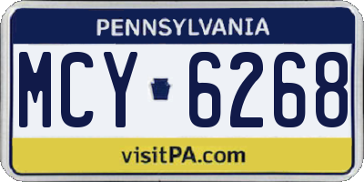 PA license plate MCY6268