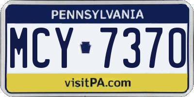 PA license plate MCY7370