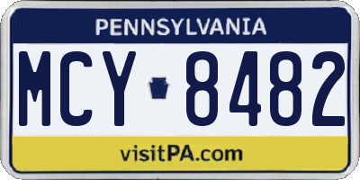 PA license plate MCY8482