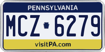 PA license plate MCZ6279