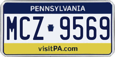 PA license plate MCZ9569