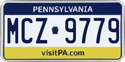 PA license plate MCZ9779