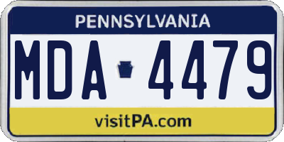 PA license plate MDA4479