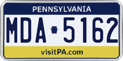 PA license plate MDA5162