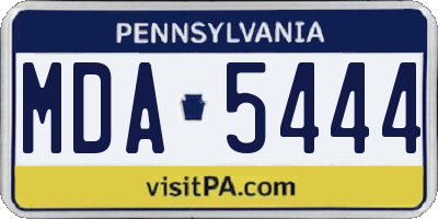 PA license plate MDA5444