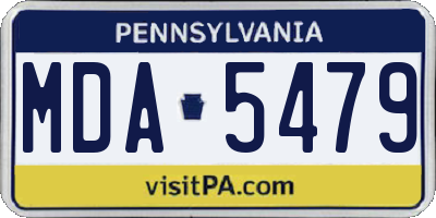 PA license plate MDA5479