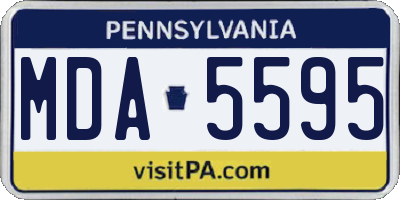 PA license plate MDA5595