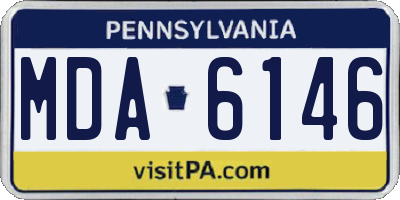 PA license plate MDA6146