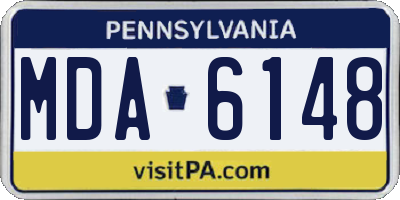 PA license plate MDA6148