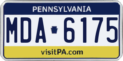 PA license plate MDA6175