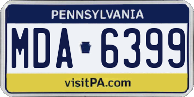 PA license plate MDA6399