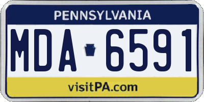 PA license plate MDA6591