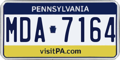 PA license plate MDA7164