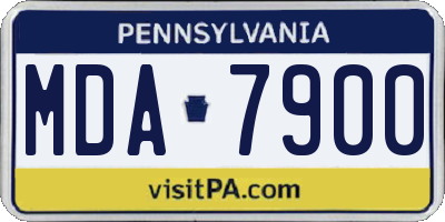 PA license plate MDA7900