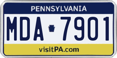 PA license plate MDA7901