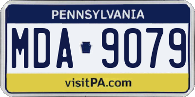 PA license plate MDA9079