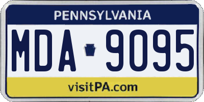 PA license plate MDA9095