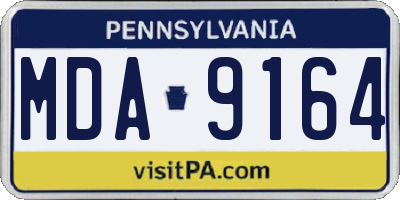PA license plate MDA9164