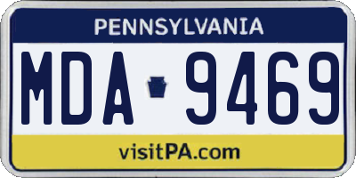 PA license plate MDA9469