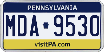 PA license plate MDA9530