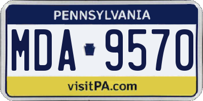 PA license plate MDA9570
