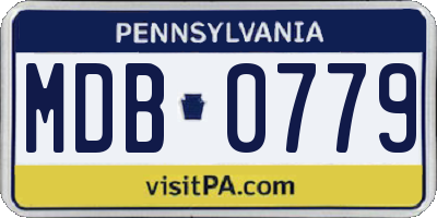 PA license plate MDB0779