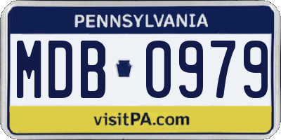 PA license plate MDB0979