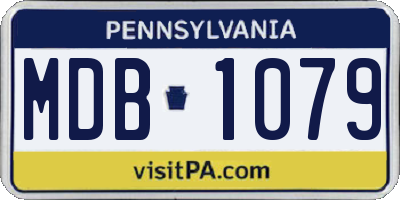 PA license plate MDB1079