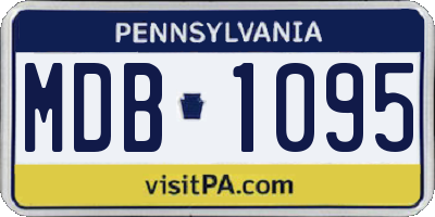 PA license plate MDB1095