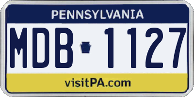 PA license plate MDB1127