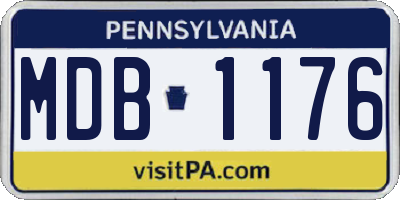 PA license plate MDB1176