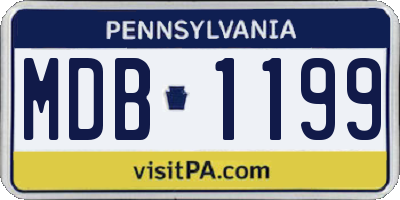 PA license plate MDB1199
