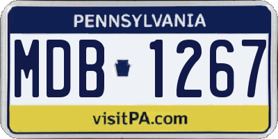 PA license plate MDB1267