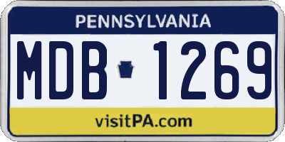 PA license plate MDB1269