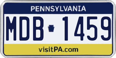 PA license plate MDB1459