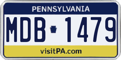 PA license plate MDB1479