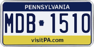 PA license plate MDB1510