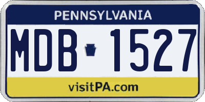 PA license plate MDB1527